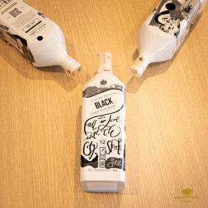 Johnnie Walker Black Label Air Ink New Delhi Limited Edition White Bottle