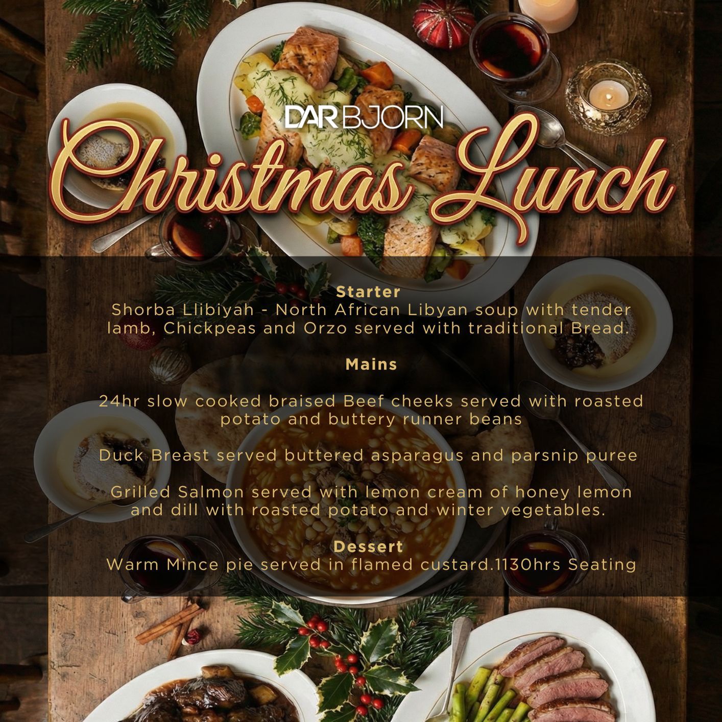 Christmas Lunch in Aid of Dar Bjorn