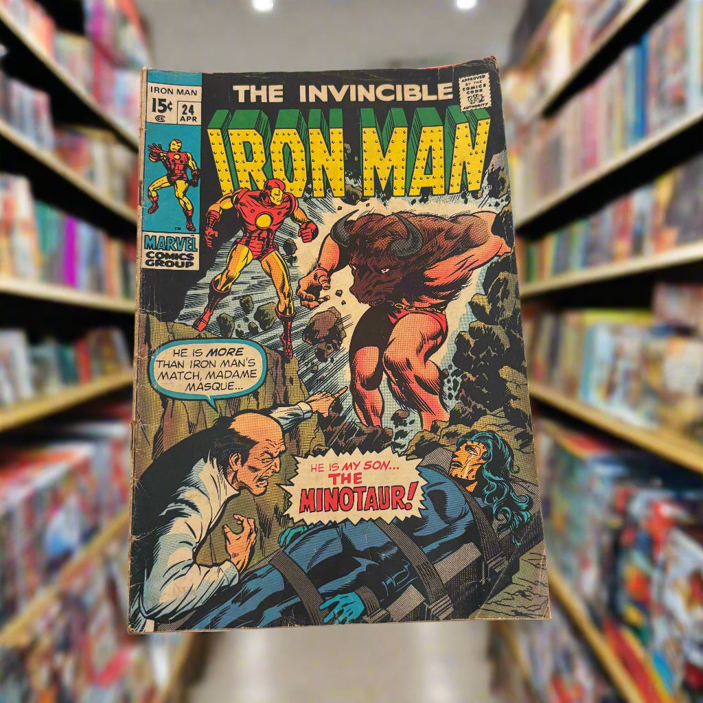 Invincible Iron Man Apr #24 (1970) Marvel Comic Book Minotaur