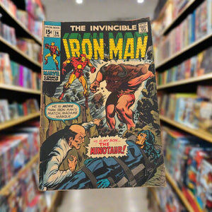 Invincible Iron Man Apr #24 (1970) Marvel Comic Book Minotaur