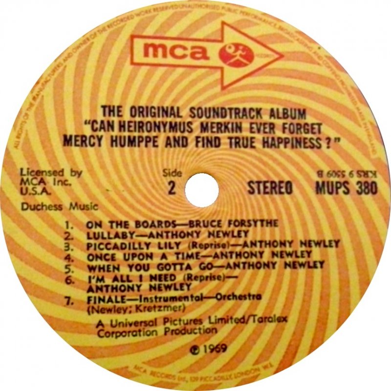 Anthony Newley – Can Heironymus Merkin Ever Forget Mercy Humppe And Find True Happiness? Vinyl