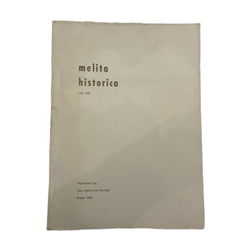 Melita Historica Vol VIII