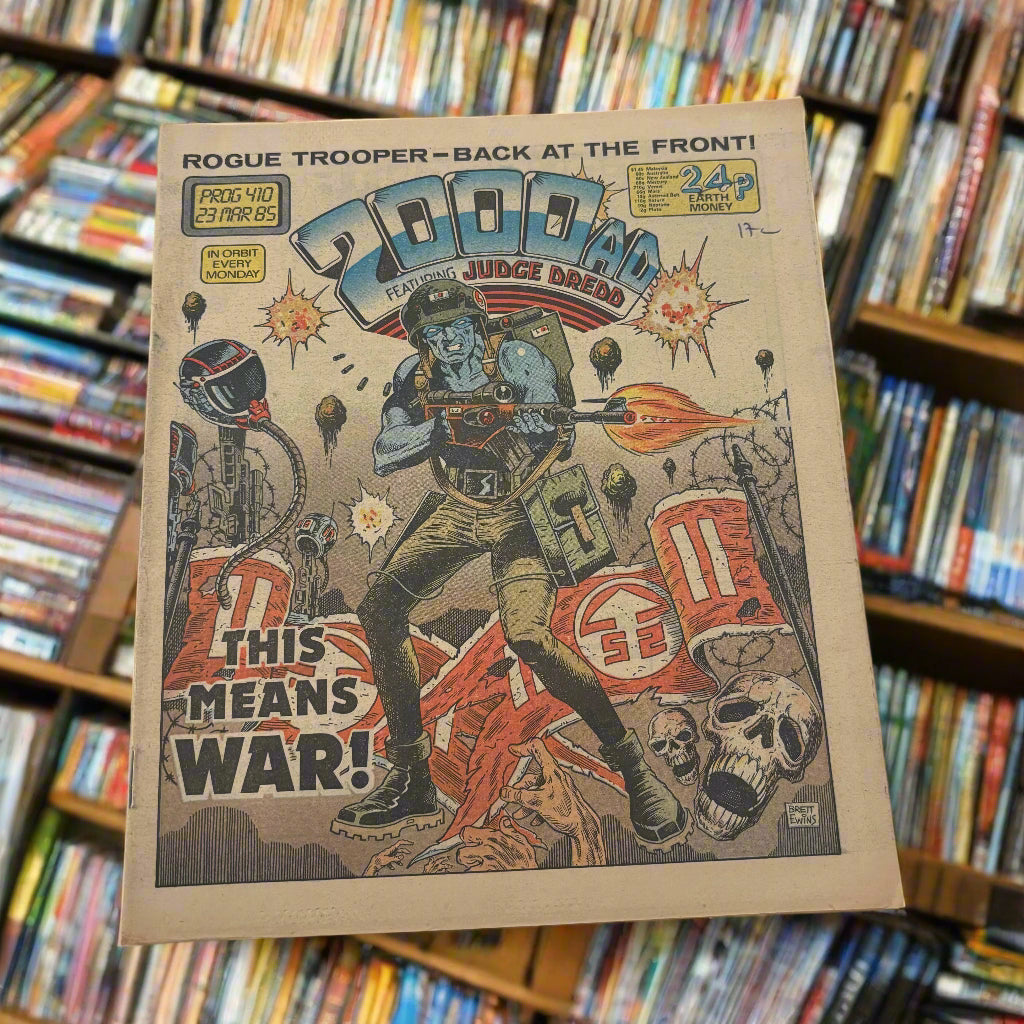 2000 A.D Feat JUDGE DREDD British Comic Newspaper Prog 410 23 Mar 1985