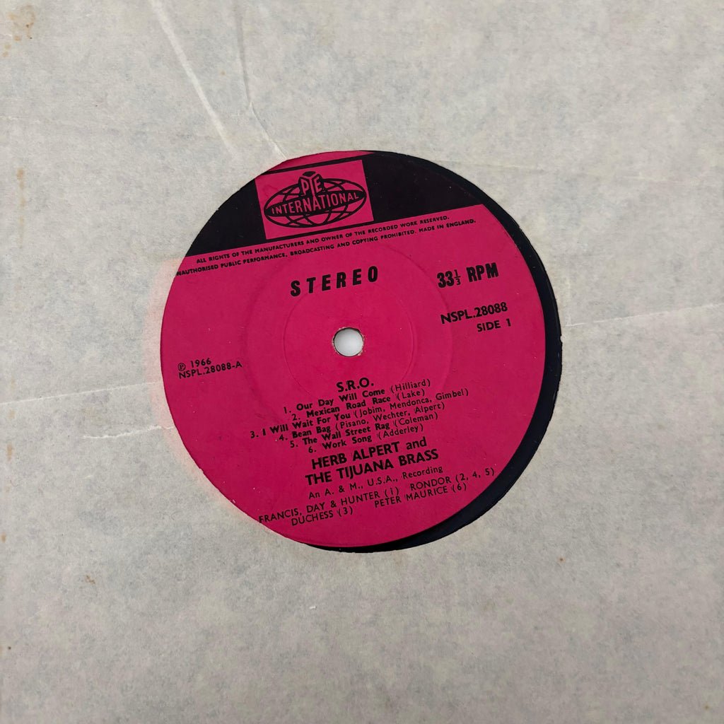 Herb Alpert & The Tijuana Brass – S.R.O. - Vinyl