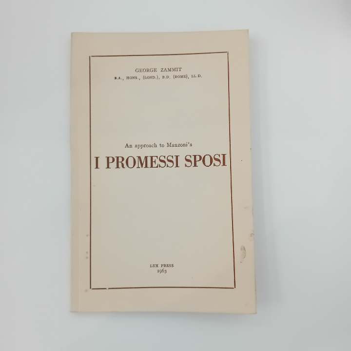 An Approach To Manzoni’s I Promessi Sposi
