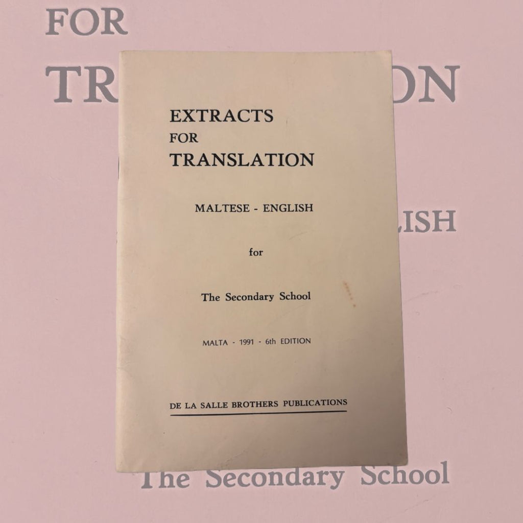 Extracts For Translation