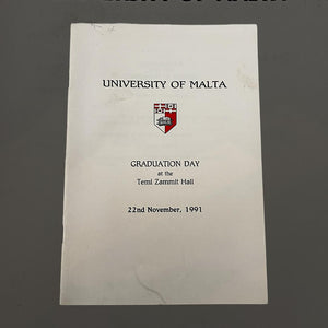 University Of Malta Graduation Day 1991