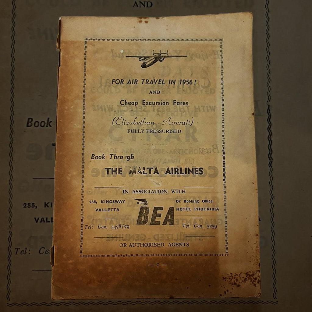 Program Tal-Karnival 1956 The Malta Airlines
