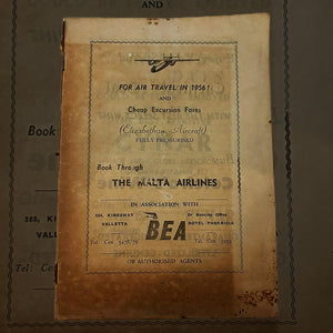 Program Tal-Karnival 1956 The Malta Airlines