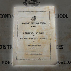 Secondary Technical School Paola Distribution Of Prizes 1962