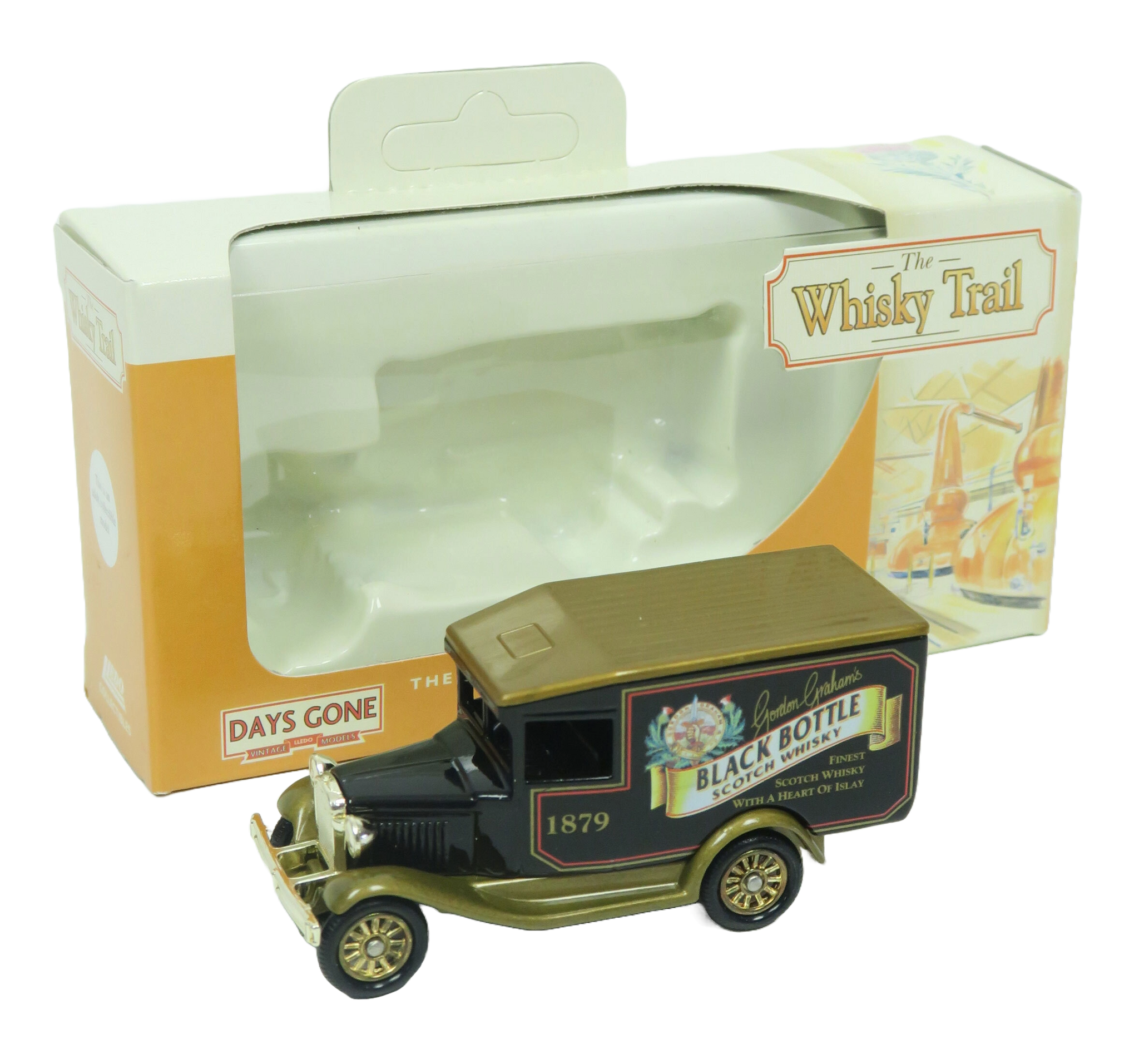 Black Bottle Collectible Car Lledo Ford Model A Van