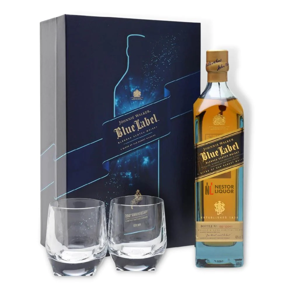 Johnnie Walker Blue Label Gift Set with 2 glasses