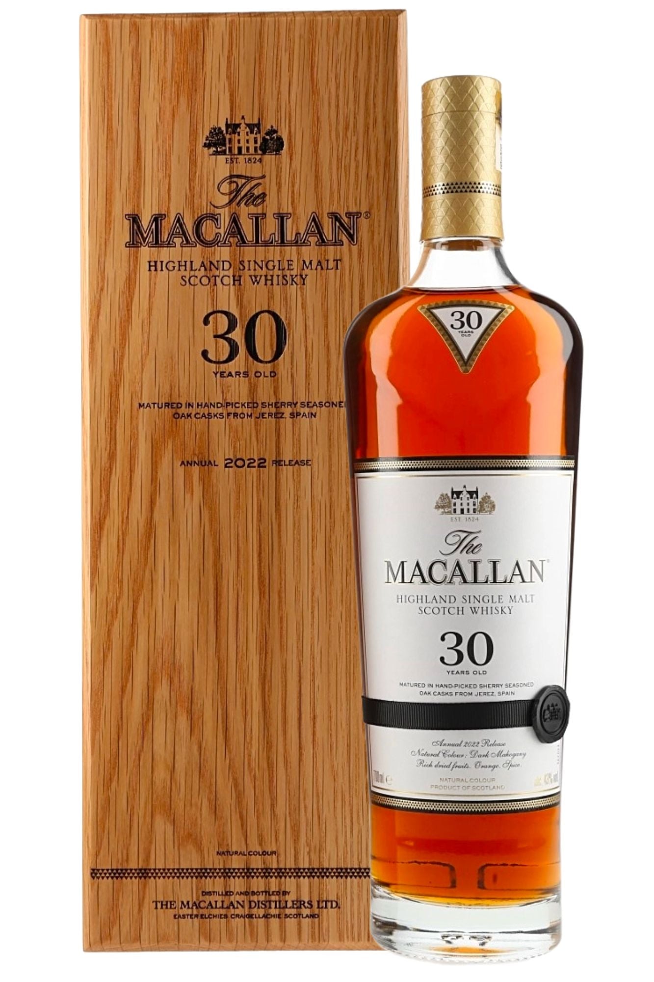 MACALLAN 30 Years Old 2022 Double Cask Sherry Oak Original Bottling 70CL 43%