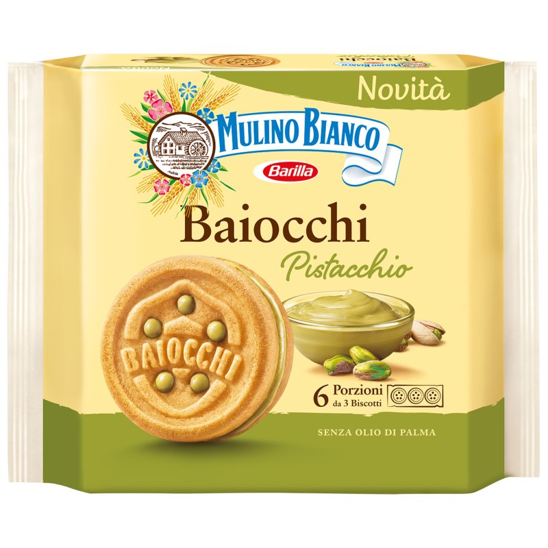 Mulino Bianco Baiocchi 168g Pistacchio