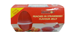 Jelly Peaches in Strawberry 4x125gr