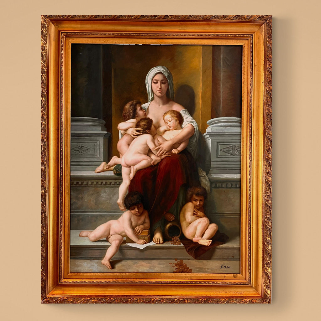 Reproduction of Bouguereau’s monumental painting, La Charité