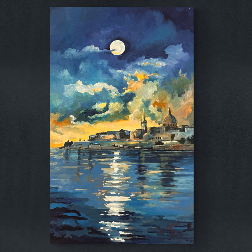 Moonlight on the Valletta Horizon