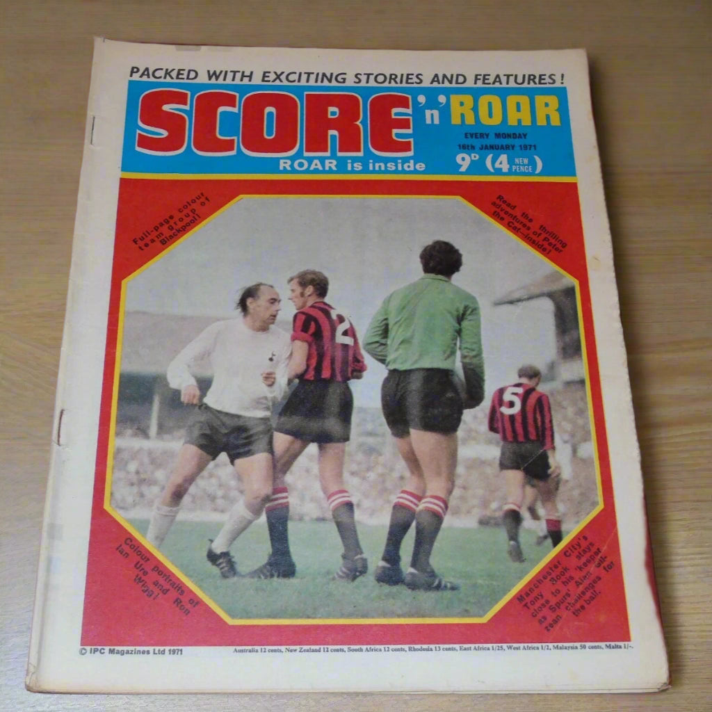 SCORE N ROAR Comic - No 19 - Date 16/01/1971 - UK Paper Comic