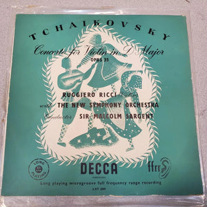 Tchaikovsky Concerto For Violin In D Major 1951 Decca LXT 2509 Mono – Vinyl