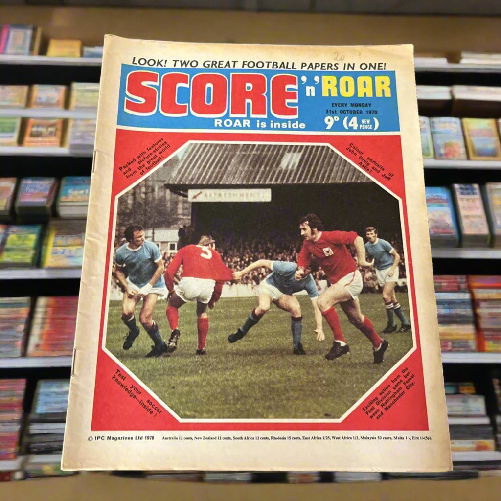 Score N Roar Comic - 31 Oct 1970 - Ipswich Town Rotherham United team groups