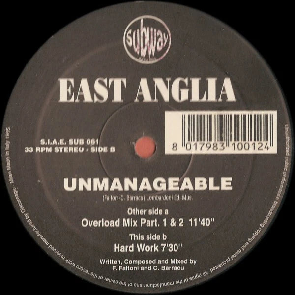East Anglia - Unmanageable – Vinyl