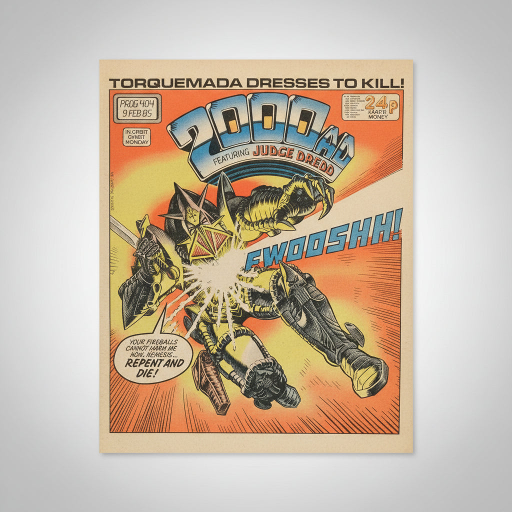 2000AD Comic Issue Prog 404 09/02/85 February 9th 1985 Torquemada Attacks!