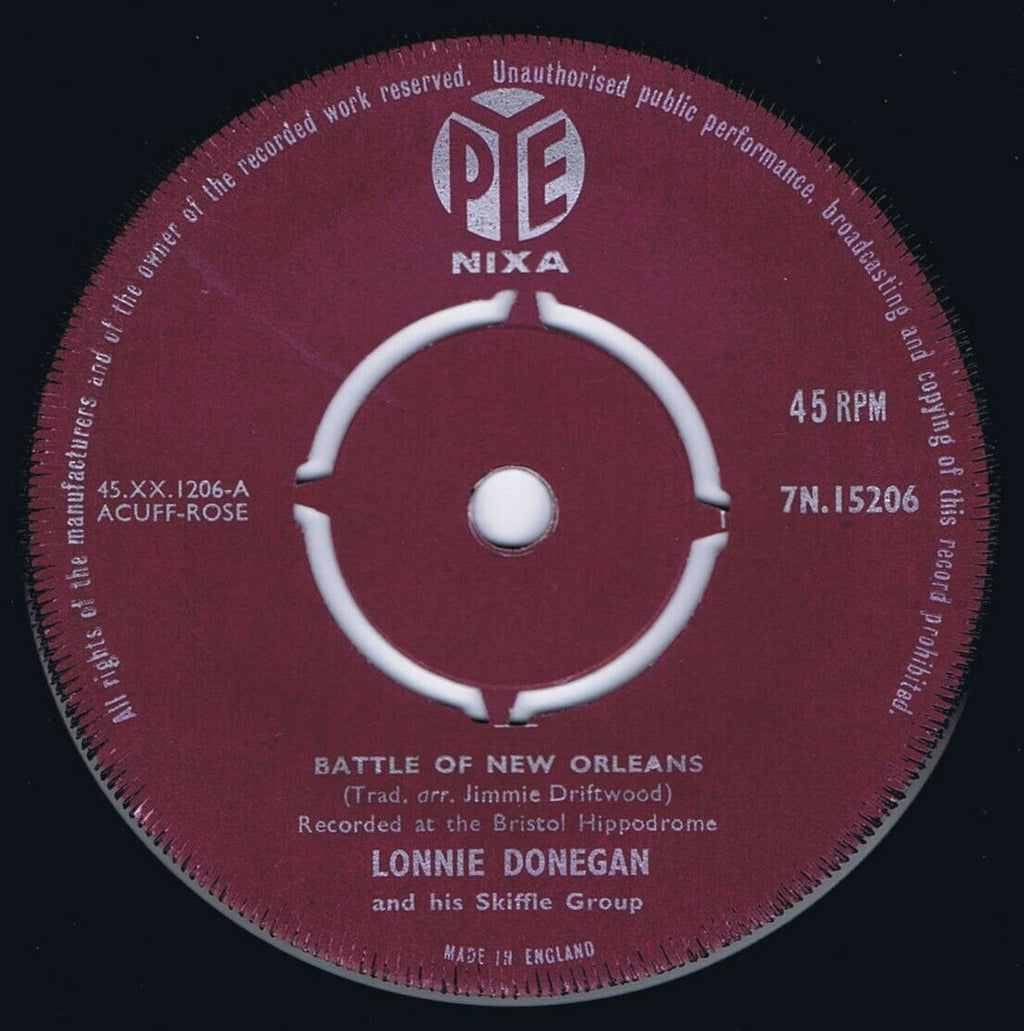 LONNIE DONEGAN 1959 UK 45 - BATTLE OF NEW ORLEANS  - Vinyl