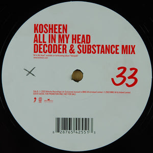 Kosheen – All In My Head – Vinyl