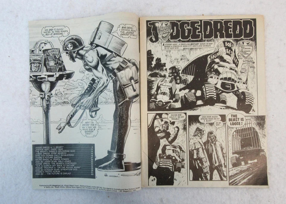2000 AD SC-FI SPECIAL 1985 IPC Magazine JUDGE DREDD Cover Art & Story