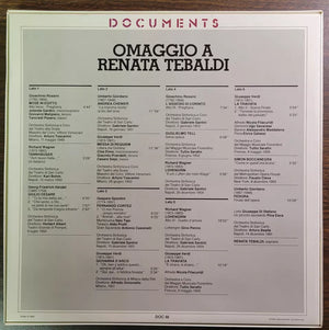 3 LP box set Renata Tebaldi "Omaggia A Renata Tebaldi" strong VG+ / VG+ Italian - Vinyl