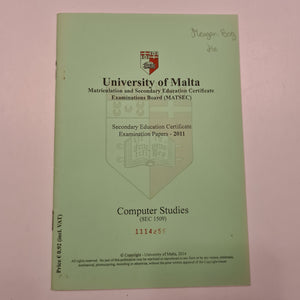 University of Malta MATSEC Computer Studies