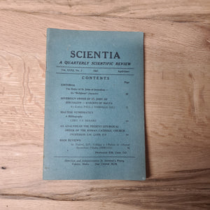 SCIENTIA VOL. XXXI No. 2 1965 APRIL- JUNE