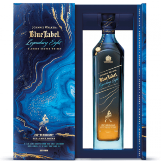 JOHNNIE WALKER BLUE LABEL GHOST & RARE LEGENDARY EIGHT 200TH ANNIVERSARY EDITION WHISKEY 0.7L